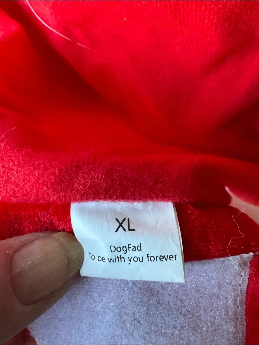 DogFad Christmas Santa Rider Reindeer Dog Costume XL Fleece Red White Black
